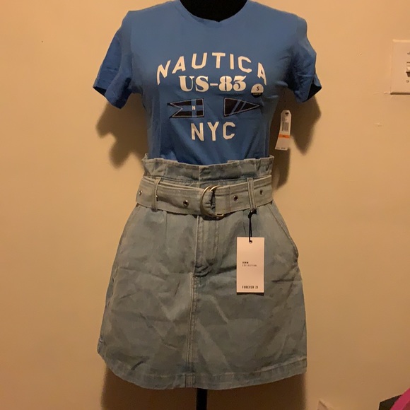 Skirt - Short Light Denim - Picture 2 of 12